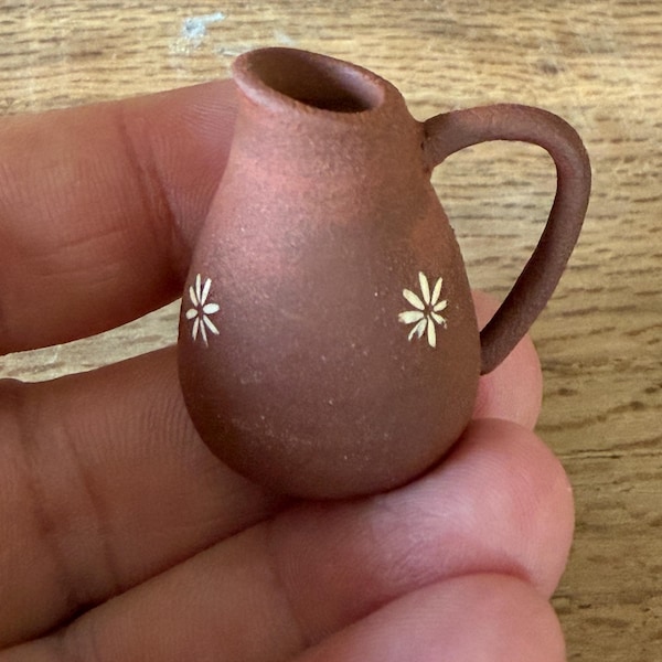 Miniature ceramic pitcher  h: 3.2 cm