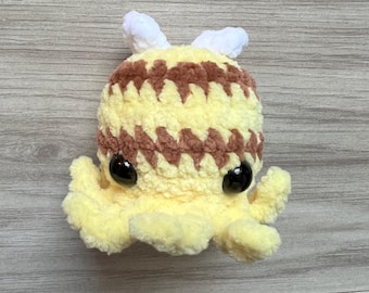 Mini Honey Bee Octopus Crochet Plushie | Handmade | Ready To Ship