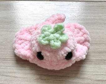 Mini Strawberry Stingray Crochet Plushie | Handmade | Ready To Ship