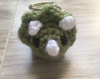 Tiny Triceratops Crochet Dinosaur Keychain, Birthday, Christmas, Stocking Stuffer, Gift, Keychain, Dinosaur, Triceratops, Crochet, Amigurumi