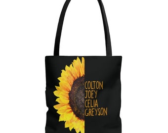 Custom Sunflower nonna tote borsa - con nipoti essere un Gigi Nana Mimi nonna Grammy Nonna Grandmere Abuela Yaya Nan Regalo Personalizzato