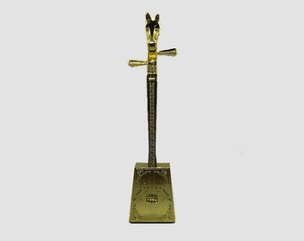 Instrument mongol Morin Khuur pour souveniers (couleur or, fer)