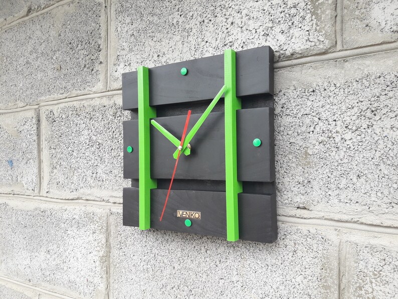 Wall clock in modern design Industrial Wall Clock Unique Etsy