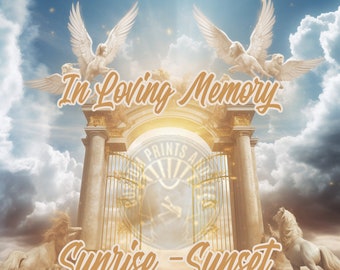 Memorial Background PNG | Stairs to Heaven | Gate to Heaven Backdrop | In Memory PNG | Digital File