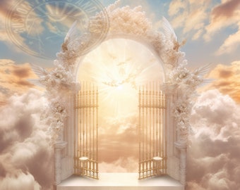 Memorial Background, 3D Memorial Background, 3D, Heaven Gates, All Over T-shirt