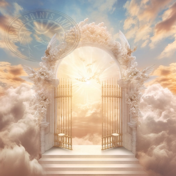 Memorial Background, 3D Memorial Background, 3D, Heaven Gates, All Over T-shirt