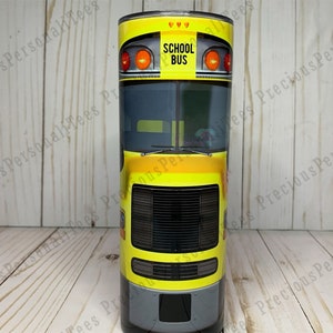 School Bus Driver 20oz Skinny Stainless Steel Double Wall Tumbler, Personalized Gift, School Gift, Bus Driver Appreciation Gift, Bus Life