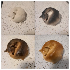Air brushed palm sized sleeping ferret statue for indoors Choose color or unpainted to finish yourself