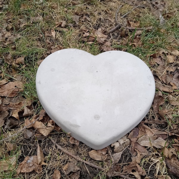 Cement heart paver memorial marker headstone