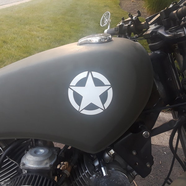 Motorcycle decal army decal army star car door decal jeep decal