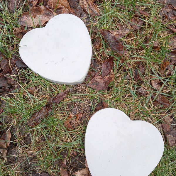 Cement heart paver memorial marker headstone