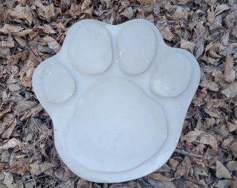 Pawprint paver memorial marker headstone concrete cement