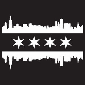Chicago Flag vinile indoor decalcomania esterna parabrezza auto personalizzabile