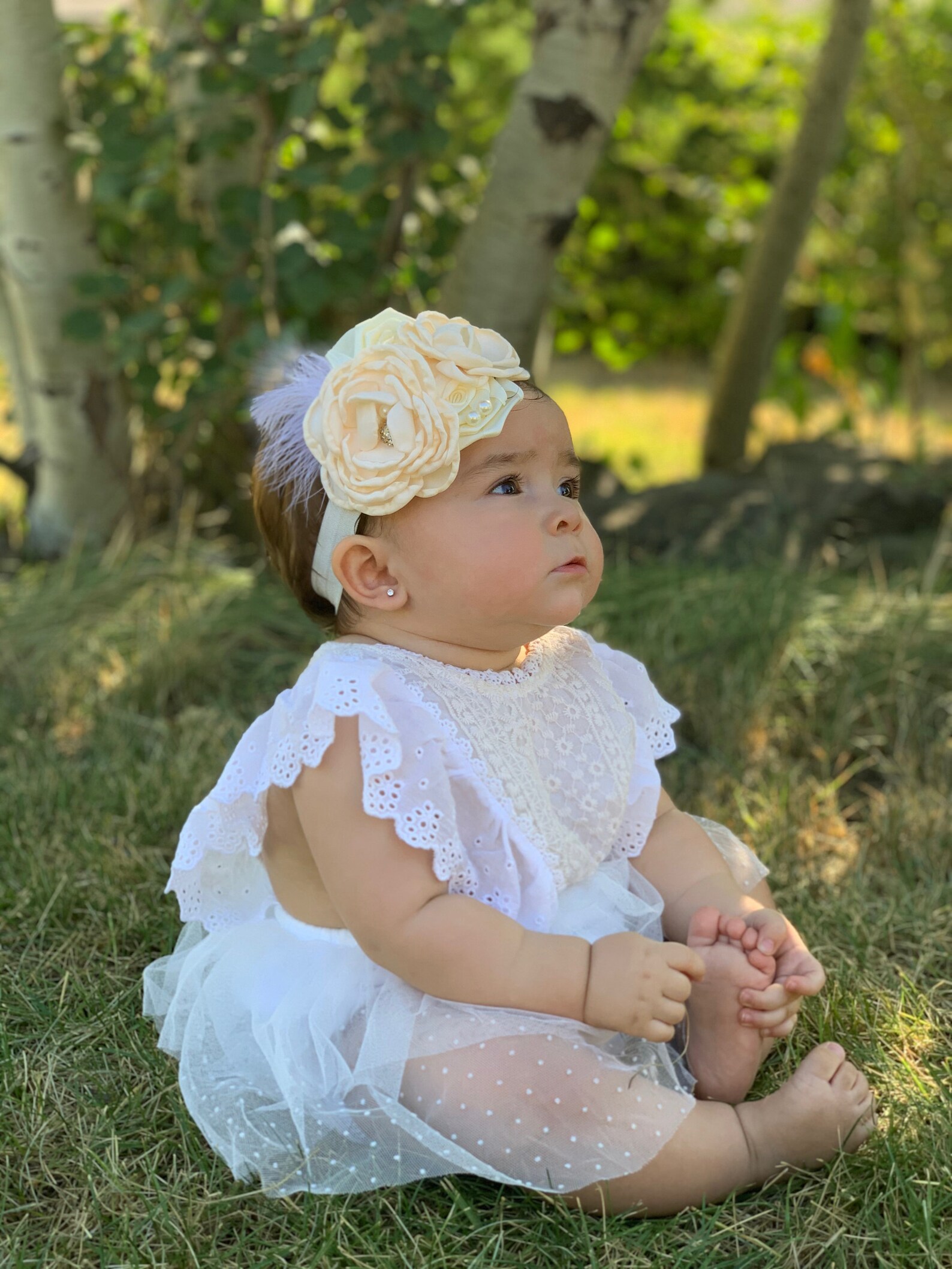White Cotton and Lace Baby Girl Dress Romper First Birthday Etsy