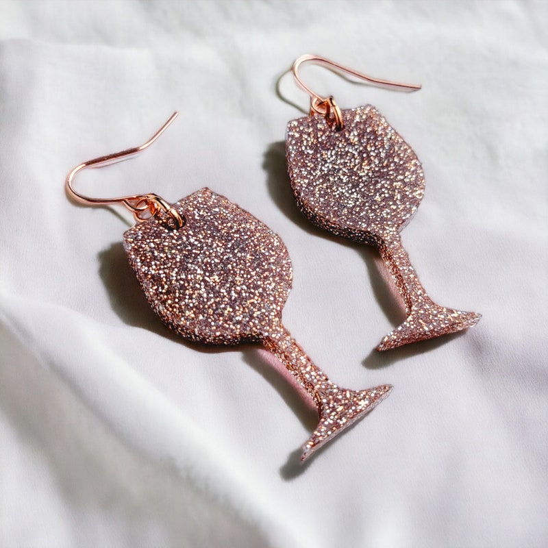Lilly Flower Earring Wine