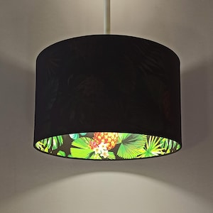 MIDNIGHT TROPIC PARADISE Mystery, Handmade Lamp shade by Abajur.