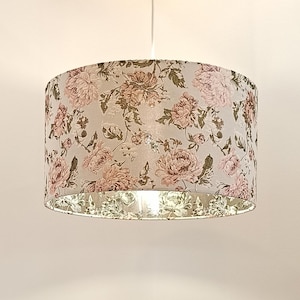 ROSES In PLATINUM ZAKAR, Handmade Lamp shade by Abajur.