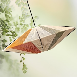 Brisbane-6000 YARN, Impressive Handmade Lamp shade, Large woven Bon Bon Lampshade, Pendant Light by Abajur.