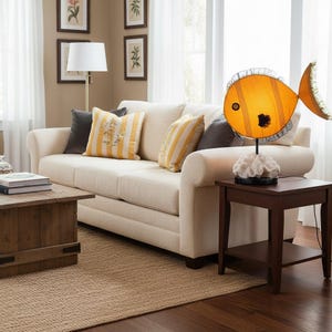 Korallbordslampa: Guldfisksskärm, Kustnära heminredning