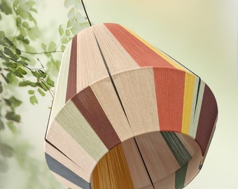 KYTHIRA-STONE-3, Handmade YARN Lamp shade,Large woven Bon Bon Lampshade, Pendant Light  by Abajur