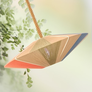 Tokyo Bay Yarn-6000, Impressive Handmade Lamp shade, Large woven Bon Bon Lampshade, Pendant Light by Abajur.