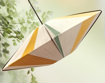 Tokyo-6000 YARN, Impressive Handmade Lamp shade, Large woven Bon Bon Lampshade, Pendant Lamp by AbajurHandmade.