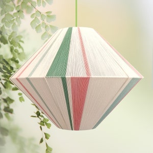 SIFNOS-4900, Handmade YARN Lamp shade,Large woven Bon Bon Lampshade, Pendant Light by Abajur.