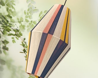 Handmade Cotton Yarn Lampshade KYOTO-4800-2: Woven Bon Bon Pendant Light