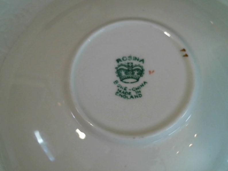 Flat Tea Cup and Saucer Rosina Holly and Berries