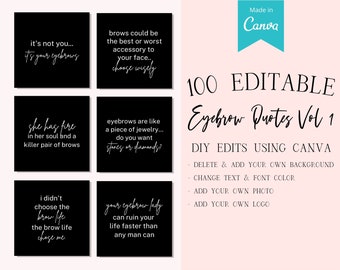 Editable Instagram Story Template Permanent Makeup Canva Etsy