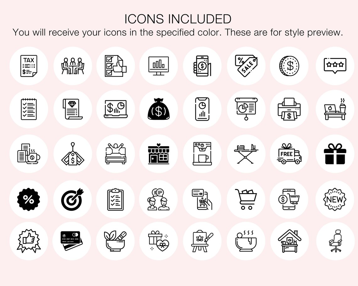Instagram Highlight Icons Business Instagram Story Higlights Etsy Canada