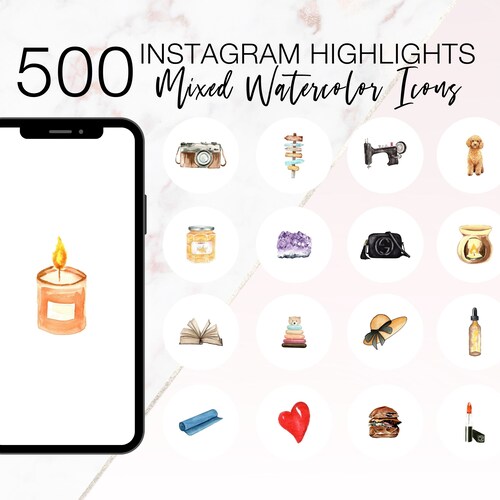 Instagram Highlight Icons Watercolor Lifestyle Highlight - Etsy Hong Kong