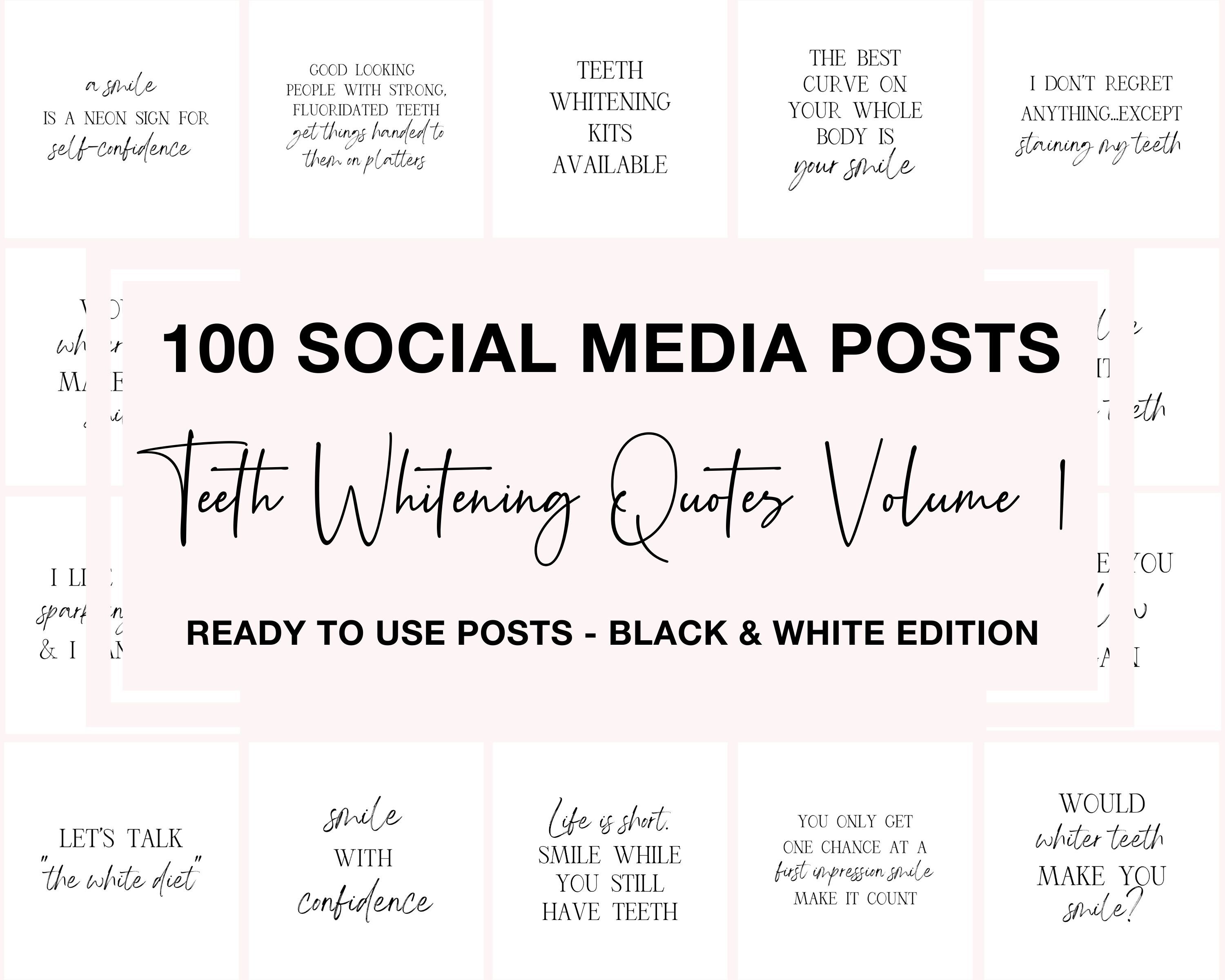 Teeth Whitening Instagram Post Minimalist Social Media Post Etsy