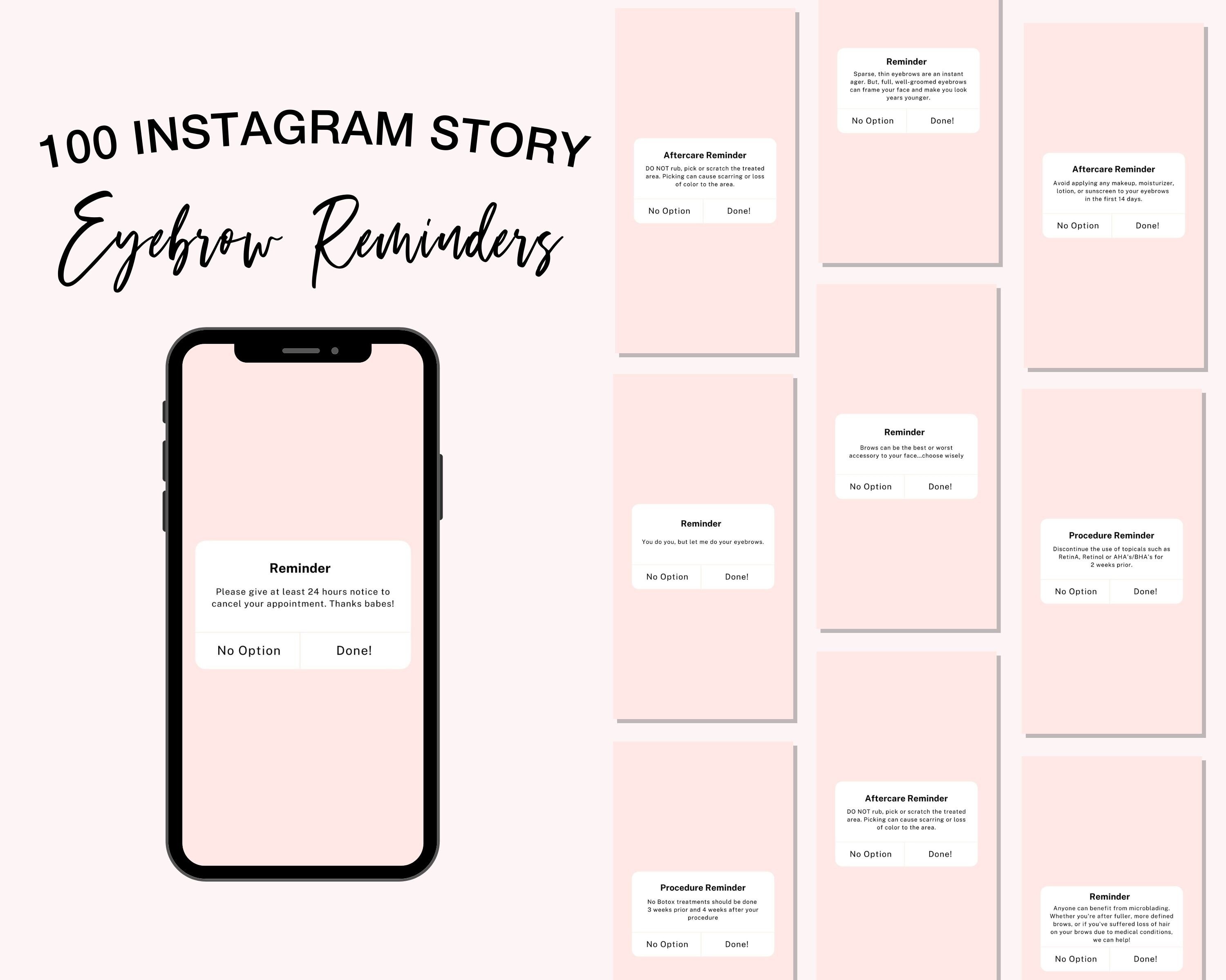 Instagram Story Template Eyebrow Quotes Semi Permanent Etsy