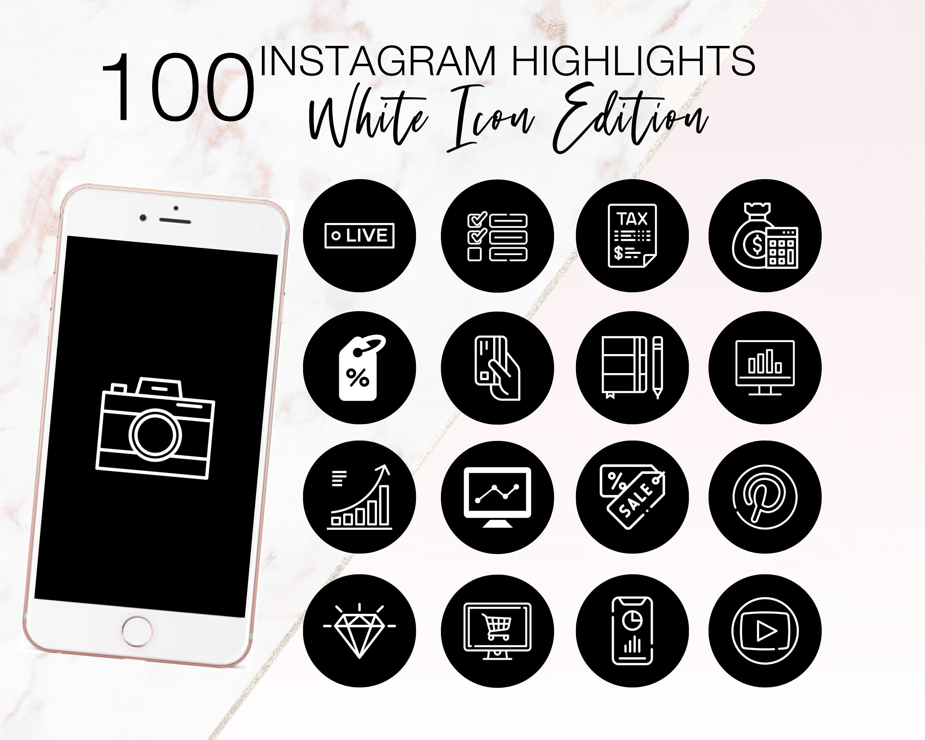 Instagram Highlight Icons Business Instagram Story Higlights Etsy