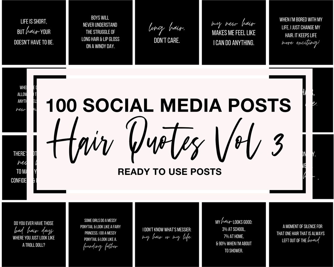 Hair Quotes Instagram Post Hairdresser Quote Hairdressing Etsy