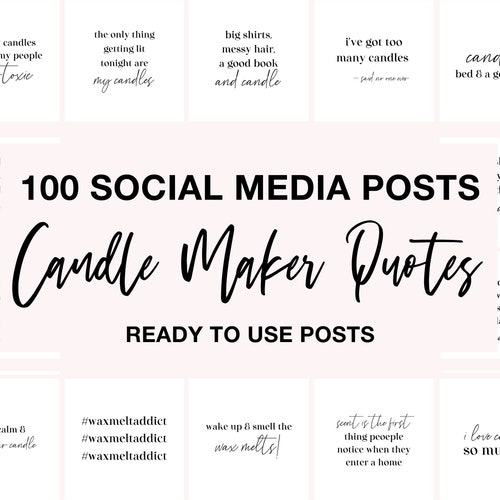 Candle Maker Quotes Instagram Template Canva Editable Etsy