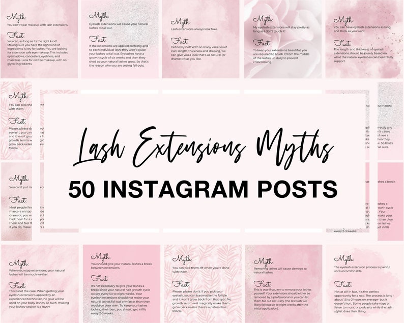 Lash Tech Instagram Post Lash Quote Template Pink Lash Etsy