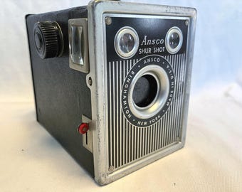 Film Tested 1948 Ansco Shur Shot 120 Medium Format Box Camera.  Working!  #3399