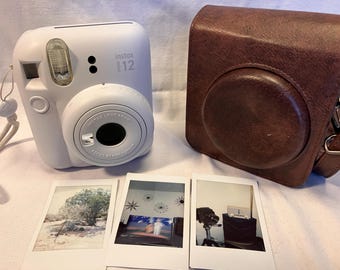 Film Tested Fujifilm Instax Mini 12 Instant Camera W/ Carrying Case. Working! #4031