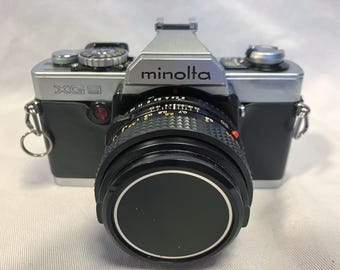 Film Tested Vintage 1979 Minolta XG-9 35mm SLR Camera w/ Rokkor MD 50mm 1:1.7 Lens. Working Great! XG9 #3376