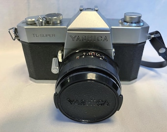 Film Tested Vintage 1966 Yashica TL-Super 35mm SLR Camera W/ 50mm 1:1.7 Yashinon-DX Lens.  Very Good Condition. Working! #34xx