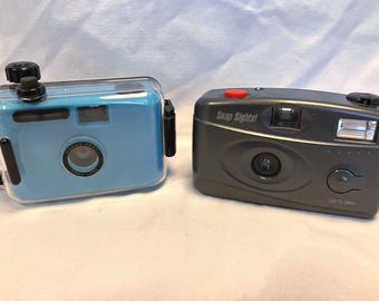 Underwater and Snap Sights Fixed Focus Plastic Manual 35mm Reusable Cameras. Read the Item Description for Details #4148