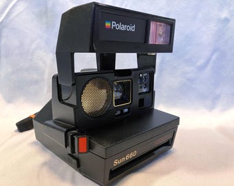 Film Tested Vintage 1980's Polaroid 660 AF - AutoFocus/Sonar Instant Camera.  Very Good Condition. Working! #4173
