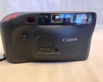 Film Tested 1988 Canon Sure Shot Joy 35mm Point and Shoot Compact Camera.  Working! #4073