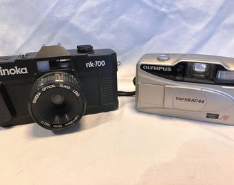 Olympus Trip XB AF 44 and Ninoka NK-700 Fixed Focus Plastic Manual 35mm Reusable Cameras. Read the Item Description for Details #4147