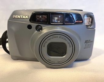 Film Tested 1996 Pentax IQZoom 160 35mm Point and Shoot Camera. Working! #3450