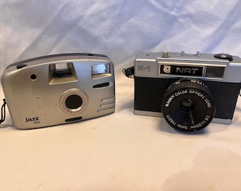 Jazz 502 and  NRT N-1 Fixed Focus Plastic Manual 35mm Reusable Cameras.  Read the Item Description for Details #4145