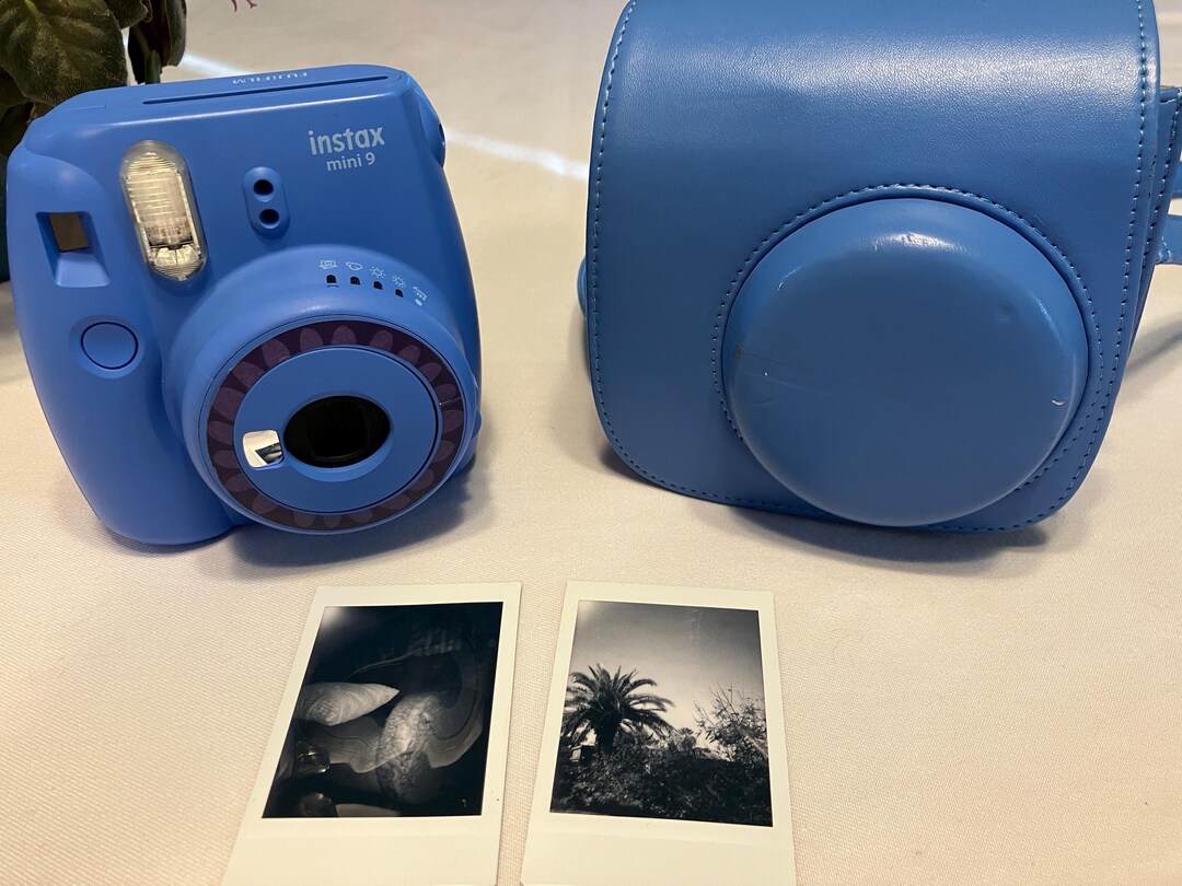 Instant Mini Camera Blue Film Tested Cobalt Blue Instax Mini 9 Instant Camera With Carrying Case ...