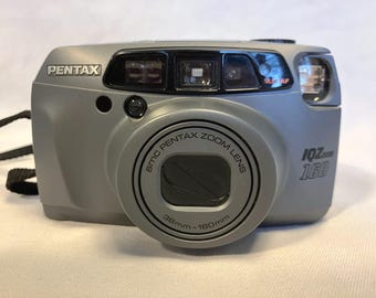 Film Tested 1996 Pentax IQZoom 160 35mm Point and Shoot Camera. Working! Please Read the Item Description. #3451